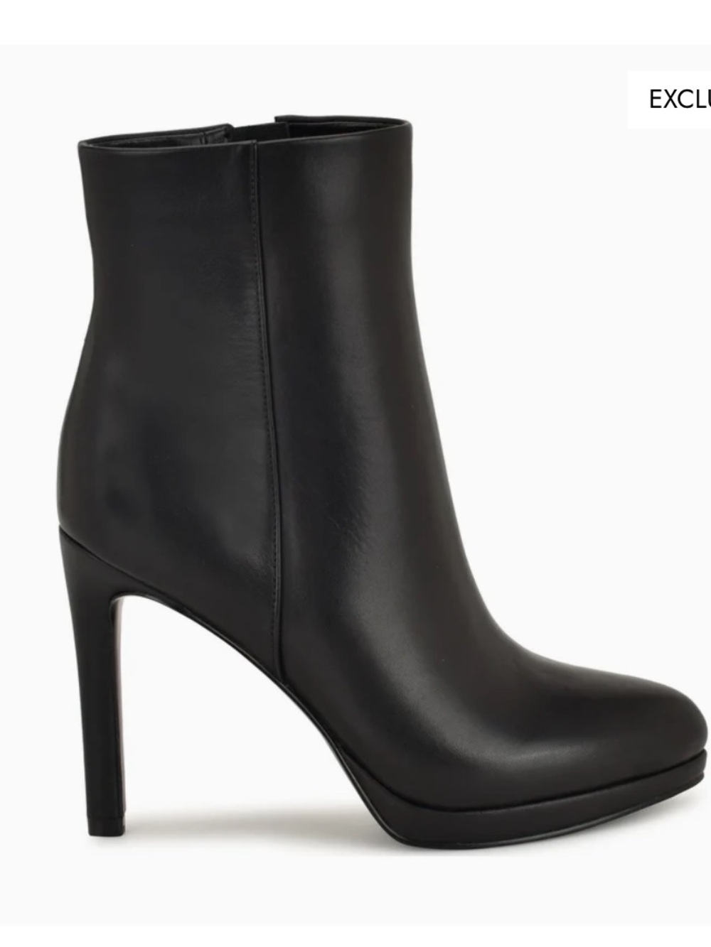 Nine West Quanette Black Stiletto Heel Ankle Boots genuine Leather Booties 6.5 M